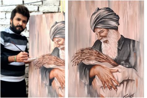 Art in Protest: Two Students From Patiala Do Live Paintings at Singhu ...
