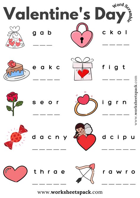 35 Free Valentine's Day Worksheets - worksheetspack