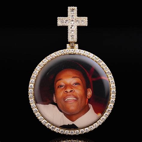 Custom made Iced Out Hip Hop Memory Pendant | Chunky Moissanite pendan ...