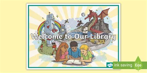 Library Door Poster (teacher made) - Twinkl