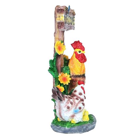Buy Resin Hen with Welcome Stand Statue for Garden Décor online ...