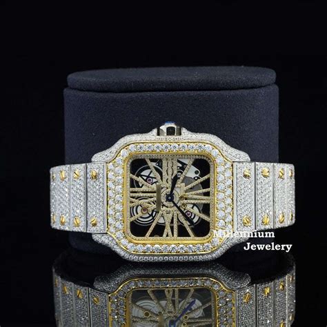 Elegant Automatic Transparent Hip Hop Style Moissanite Diamond Watch ...