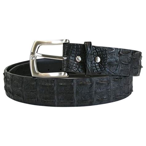Black Genuine Crocodile Backbone Leather Men