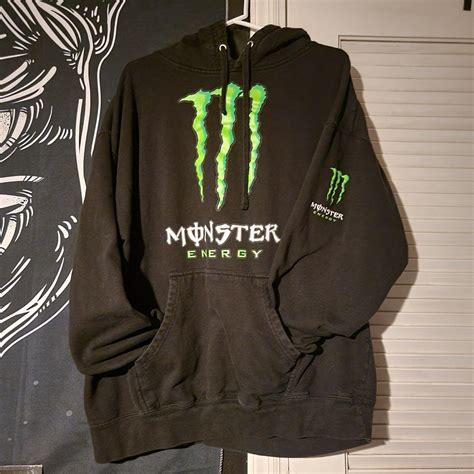 Monster Energy Hoodie green monster... - Depop