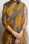 Buy Gold Dupatta Organza, Kurta Dupion Silk, Sharara Georgette Sequins ...