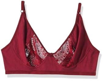 Buy Clovia Women's Non-Padded Full Coverage Sexy Bra with Lace in Wine ...