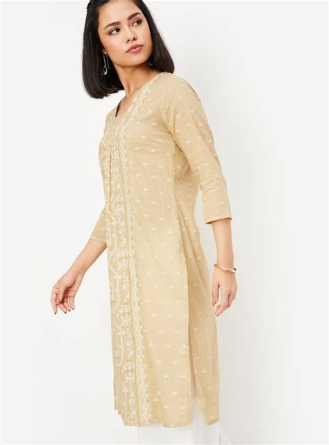 Buy Women Embroidered Straight Kurta Online at just Rs. 599.0 ...