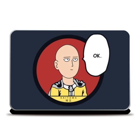 One Punch Man Saitama Ok Laptop Skins – PosterGully