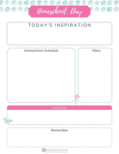 Free Printable Homeschool Schedule Templates [PDF, Word, Excel]