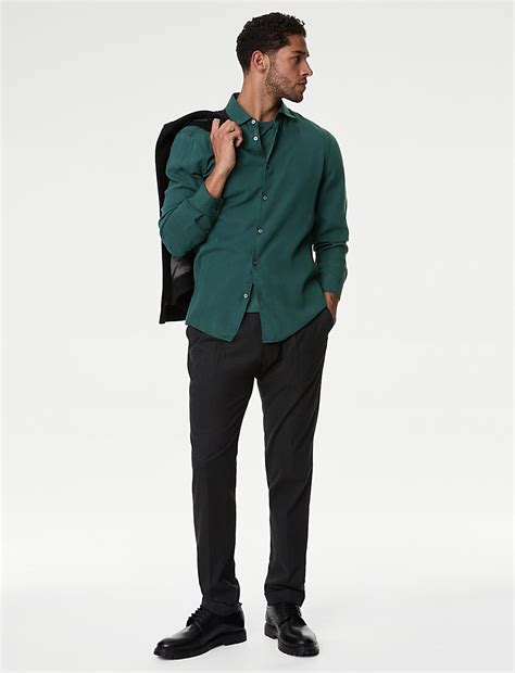 Buy Garment Dyed Lyocell Shirt at Marks & Spencer