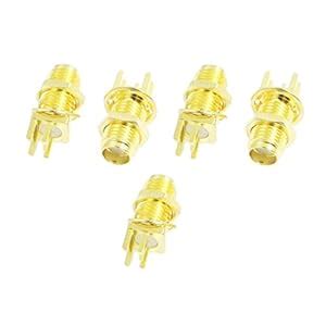 OROOBA® 5 Pcs SMA Male Connectors Center Solder PCB Mount RF Connectors ...