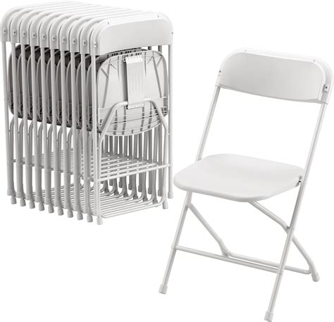Amazon.com: Allpop 10 Pack Plastic Folding Chair, 300lb Capacity ...