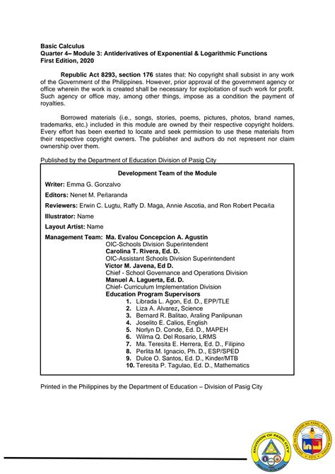 Image result for Basic Calculus Quarter 4 Module 2