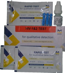 MediLytic Biomedicals HIV-1 & 2 Test Kit - (Pack Of 03 Cards) Antibody ...