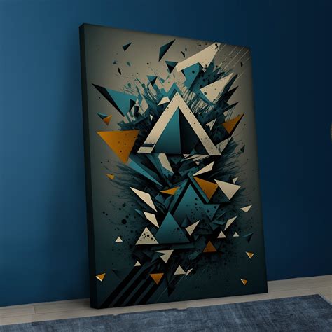 Multicolor Shape Abstract Canvas Art | Abstract Canvas Wall Art ...