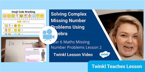 👉 Year 6 (Ages 10-11) Missing Number Problems: Video Lesson 2