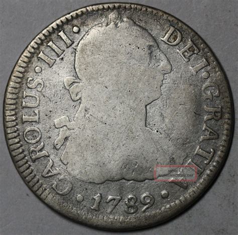 1789 Colonial Spain Silver 2 Reales (colonial Quarter Dollar) Mexico ...