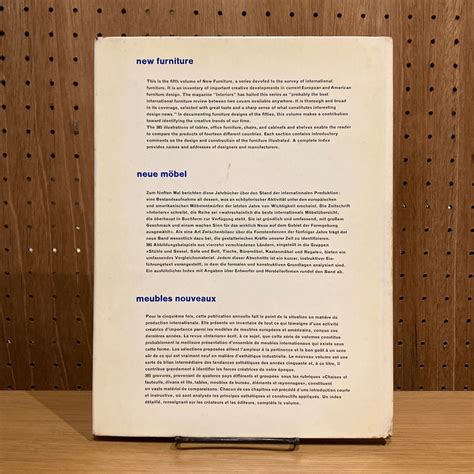 New Furniture 5 / neue mobel 5 / meubles nouveaux 5: Gerd Hatje | 百年