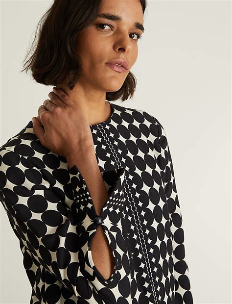 Buy Geometric Round Neck Shift Dress at Marks & Spencer