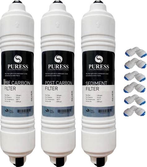 PURESS SILVER INLINE Inline Pre Carbon, Sediment & Post Carbon Filter ...