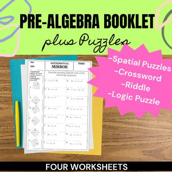 Image result for Pre-Algebra Math Puzzles