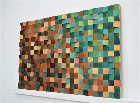 WONDERFUL EMERALD COPPER WOOD MOSAIC WALL DECOR – Saajawat