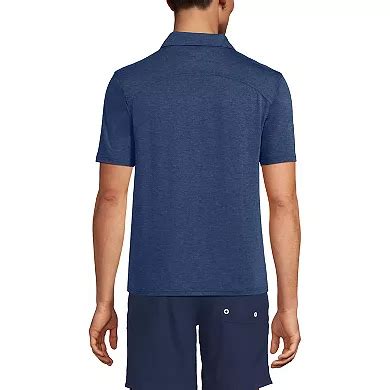 Men's Lands' End Short Sleeve Johnny Collar Swim Top
