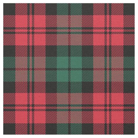 Red and Green Black Watch Tartan Plaid Holiday Fabric | Black watch ...