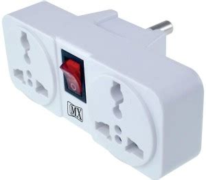 MaxMagic 3 Pin 2 Way Un Worldwide Adaptor White - Price in India ...