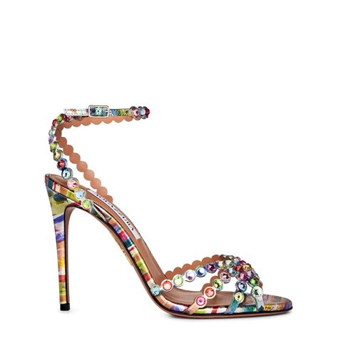 Aquazzura Tequila Sandals Brush Strokes – Kicks Machine