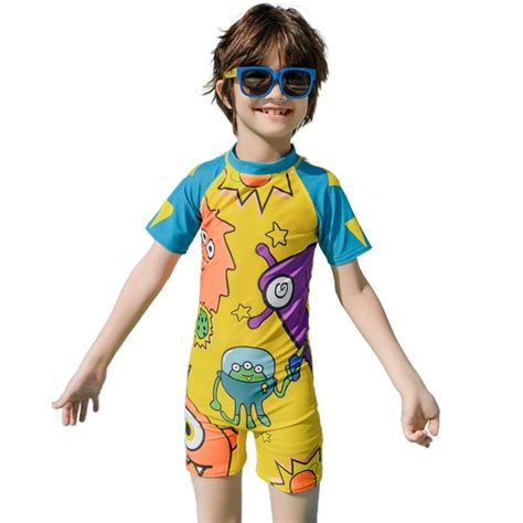 Yellow Aliens Swimwear/swimsuit for Kids - Little Surprise Box