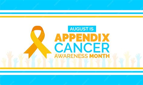 Premium Vector | August is appendix cancer awareness month background ...
