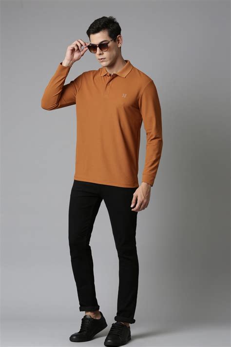 Caramel Full Sleeve Smart Tech Polo