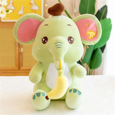 Buy Baby Animated Stuffed Plush Elephant Cute Elephant Stuffed Animal Toy Cartoon Banana Baby ...