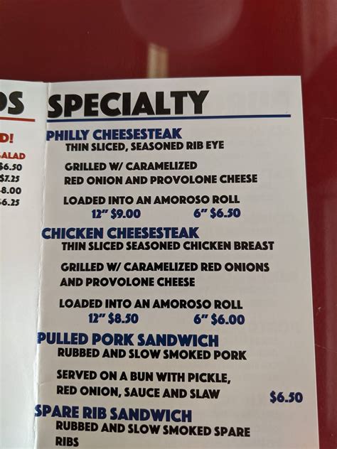 Menu at The Heroes Grill BBQ, Titusville