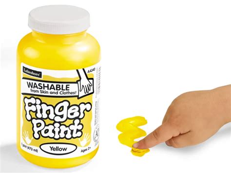 Washable Fingerpaint - Pint - Yellow at Lakeshore Learning