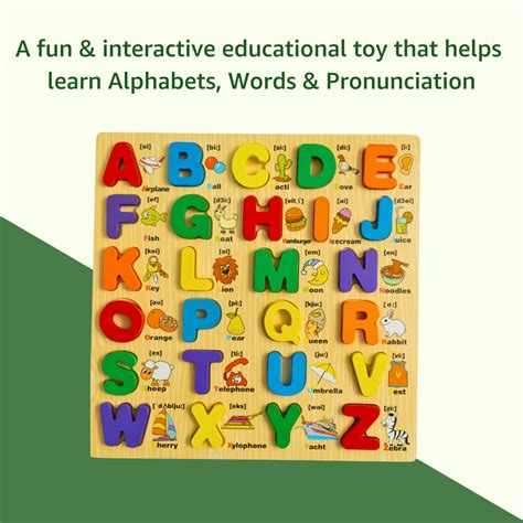 Buy Alphabet Learning Board (Wooden) | Letter Matching Puzzle | Cube Lelo