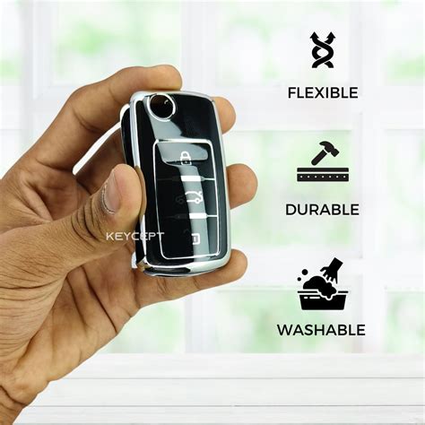 Silver Line TPU Key Cover Compatible with Skoda/ Volkswagen Vento ...