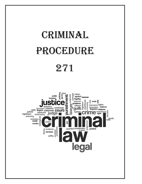 Criminal Procedure Outline 2 - CRIMINAL PROCEDURE CONTENTS 1 A BASIC ...