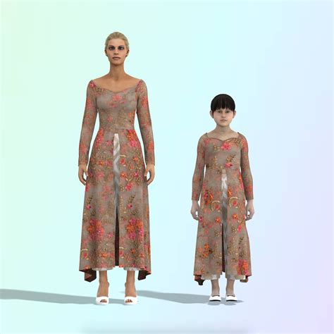 Mini-Me Slit Magic Mom-Daughter Combo Dress - MDC013 (Stitching Servic ...