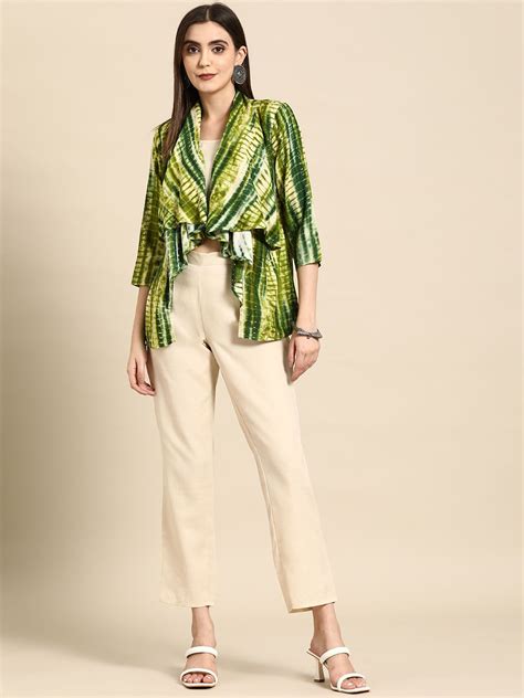 Anouk Women Solid Top With Trousers & With Shrug - Price History