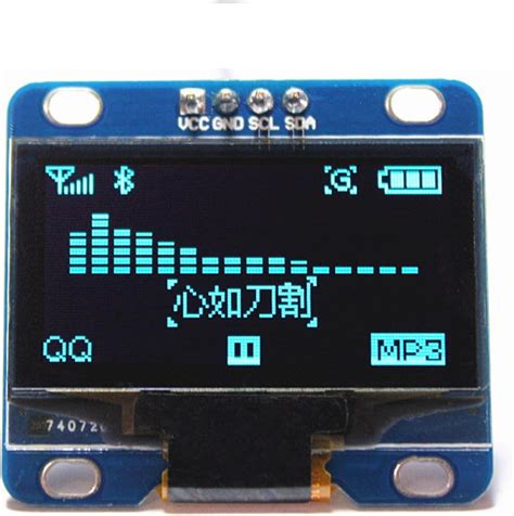 Buy DIYmall 1.3inch Blue OLED Display Module I2C IIC Serial 128X64 OLED ...