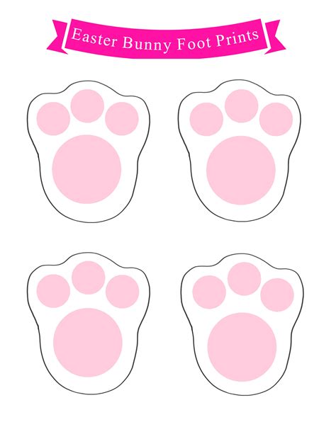 Printable Easter Bunny Footprints - Printable Word Searches
