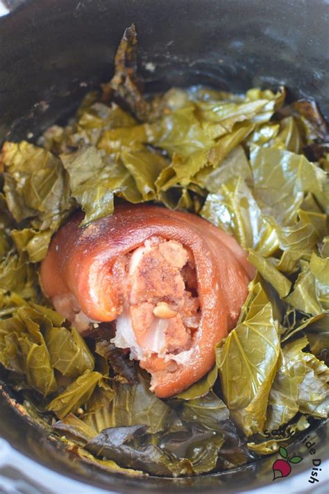Slow Cooked Southern Collard Greens {with Ham Hock} | Salty Side Dish