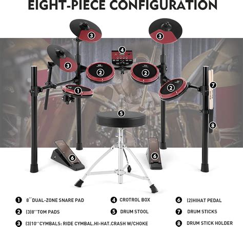 MUSTAR Electronic Drum Set, Electric Drum Sets for India | Ubuy