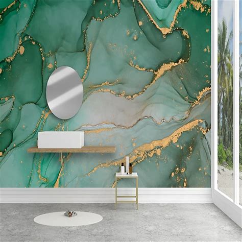 cool wallpapers muurschildering abstract marmer groen wandbekleding ...