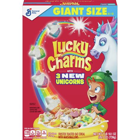 Lucky Charms - Lucky Charms, Marshmallow Cereal, Gluten Free, 26.1 oz ...