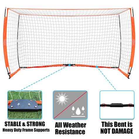Soccer Goals for Backyard 12x6ft Large Instant Collapsible Soccer Goal ...