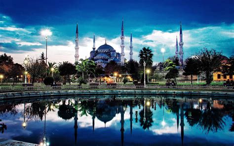 Download Blue Pond Mosque In Istanbul Wallpaper | Wallpapers.com
