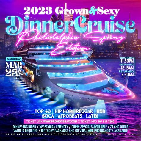 2023 Grown and Sexy Dinner Cruise Philadelphia Spring Edition at Spirit ...